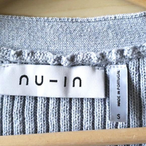 🌍 nu-in 100% recycled ribbed cropped cardigan - Picture 9 of 10